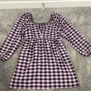 Black & Purple Gingham Dress